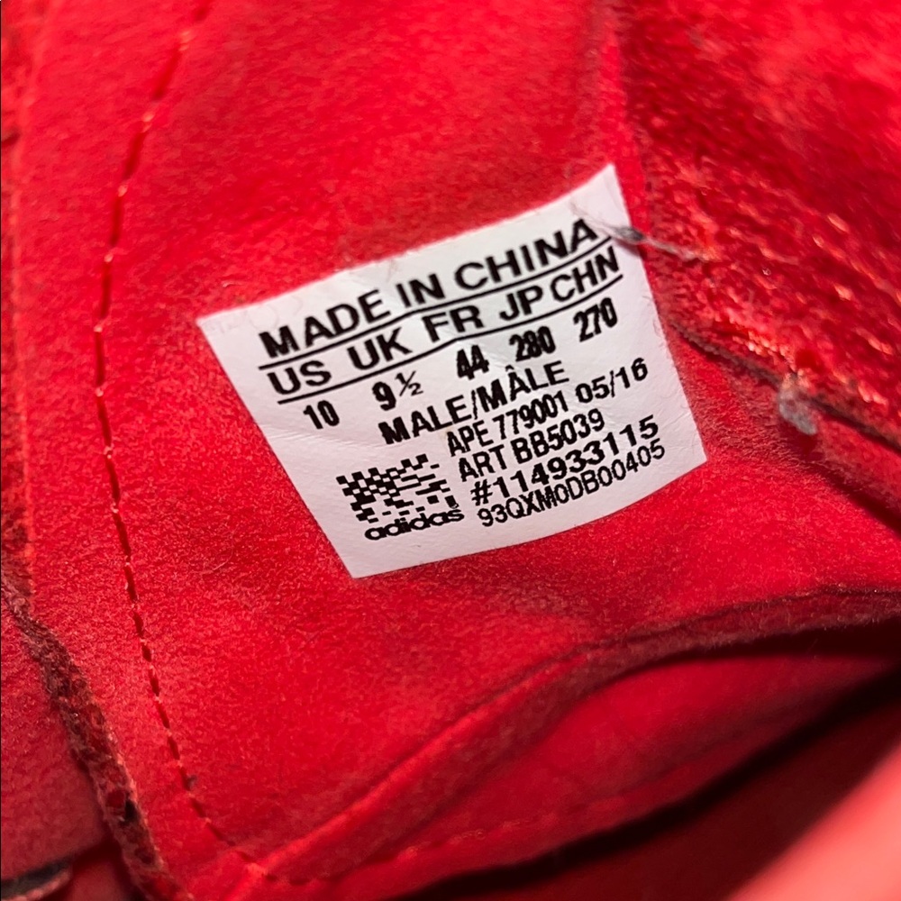 Adidas Red Textured Strap Sneakers - Picture 2 of 3